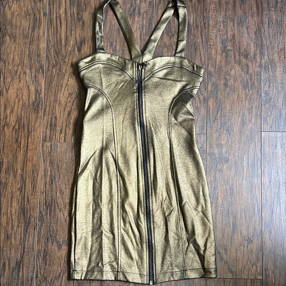 Metropark Green Spaghetti Strap Bodycon Mini Dress
